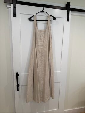 DISSH | Dresses | Aisle White Linen Back Bow Dress | Poshmark